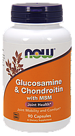 Хондропротектор NOW Glucosamine & Chondroitin with MSM Capsules 90 капсул (4384301025)