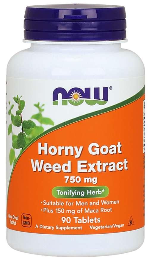 Тестостеровий бустер NOW Horny Goat Weed Extract 750 mg Tablets 90 таблеток (4384301981)