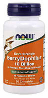 Специальный продукт NOW BerryDophilus Extra Strength 10 Billion Chewables 50 таблеток (4384301179)