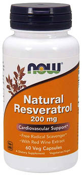 Спеціальний продукт NOW Natural Resveratrol 200 mg Veg Capsules 60 капсул (4384301219)