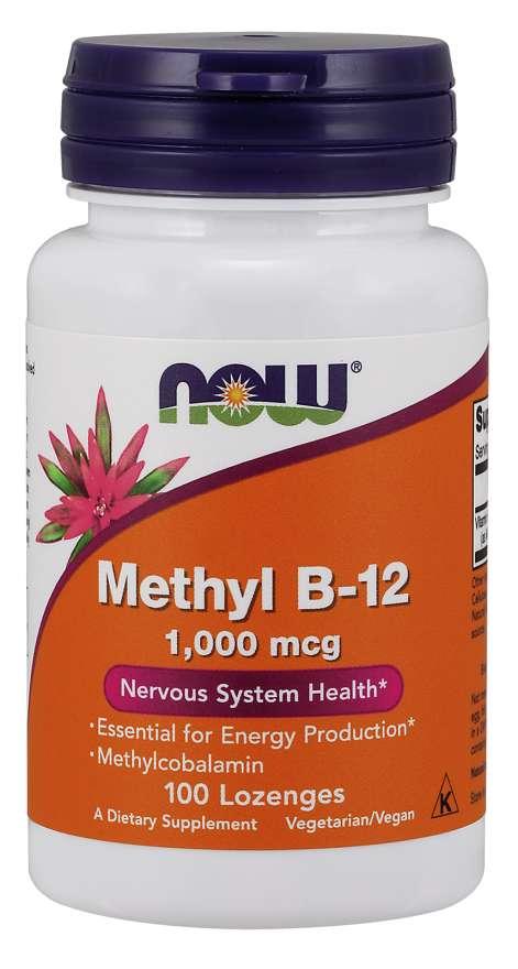 Вітаміни NOW Methyl B-12 1,000 mcg Lozenges 100 таблеток (4384301357)