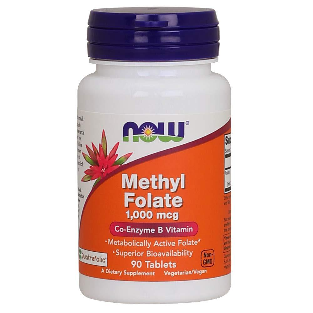 Вітаміни NOW Methyl Folate 1,000 mcg 90 таблеток (4384301358)