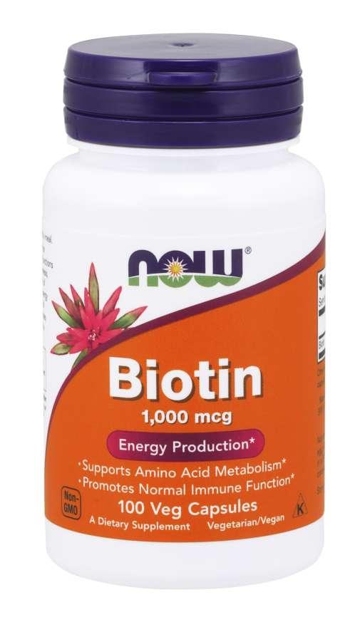 Вітаміни NOW Biotin 1000 mcg Veg Capsules 100 капсул (4384301359)