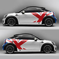 Наклейки на бок мини купер ARB 3D TUNING STUDIO British flag 1550х580х0.14мм = 2 штуки