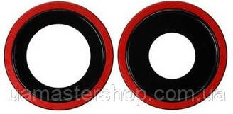 Скло камери iPhone 11 червоне + кільце комплект 2, фото 1