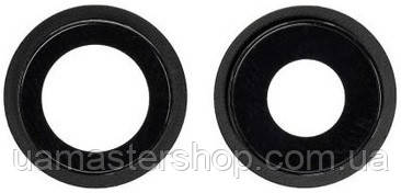 Скло камери iPhone 12/12 mini чорне + кільце комплект 2, фото 1