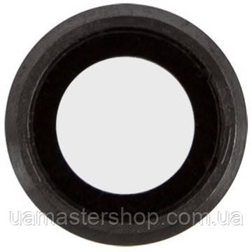 Скло камери iPhone 6/6S чорне Space Gray + кільце, фото 1