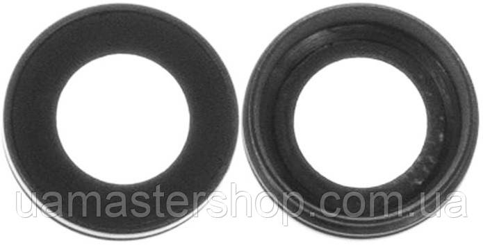 Скло камери iPhone 7 чорне + кільце, фото 1