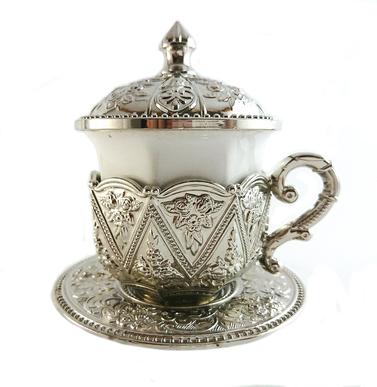 Турецкая чашка Демитассе для кофе 60 мл, цвет: серебро: продажа, цены в ...