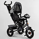 Дитячий велосипед-коляска триколісний 3390 / 43-565 "Best Trike" ФАРА З USB, надувні колеса, ровер, фото 3