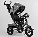 Дитячий велосипед-коляска триколісний 3390 / 43-565 "Best Trike" ФАРА З USB, надувні колеса, ровер, фото 5