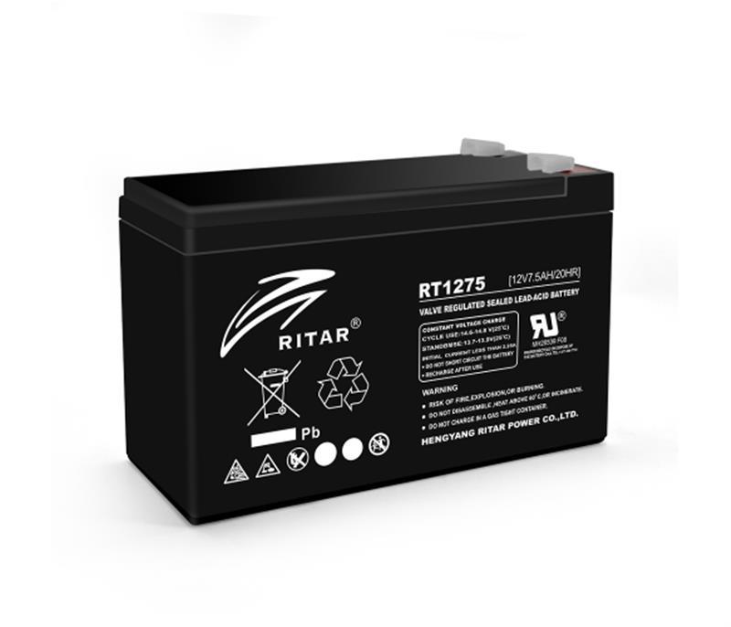 Акумуляторна батарея Ritar 12 V 7.5 Ah (RT1275B/08221) AGM Black
