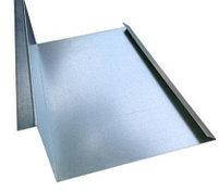 Планка примыкания для шиферной крыши нижняя 180х180 (Цинк 0.45 мм) со штробой