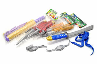 Іграшковий набір з аксесуарами Черепашок-ніндзя 4 види, 9301 звукові ефекти