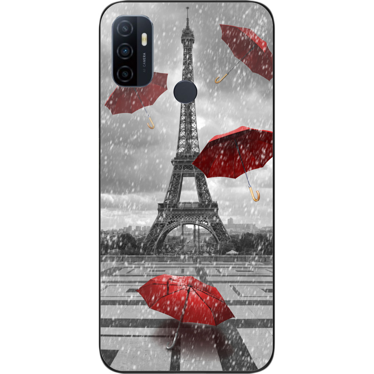 Бампер силіконовий чохол для OPPO A53 з картинкою Париж, фото 1