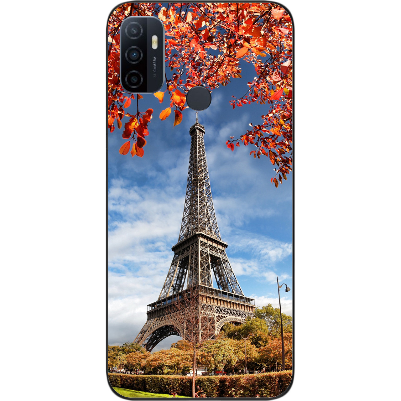 Бампер силіконовий чохол для OPPO A53 з картинкою Вежа, фото 1