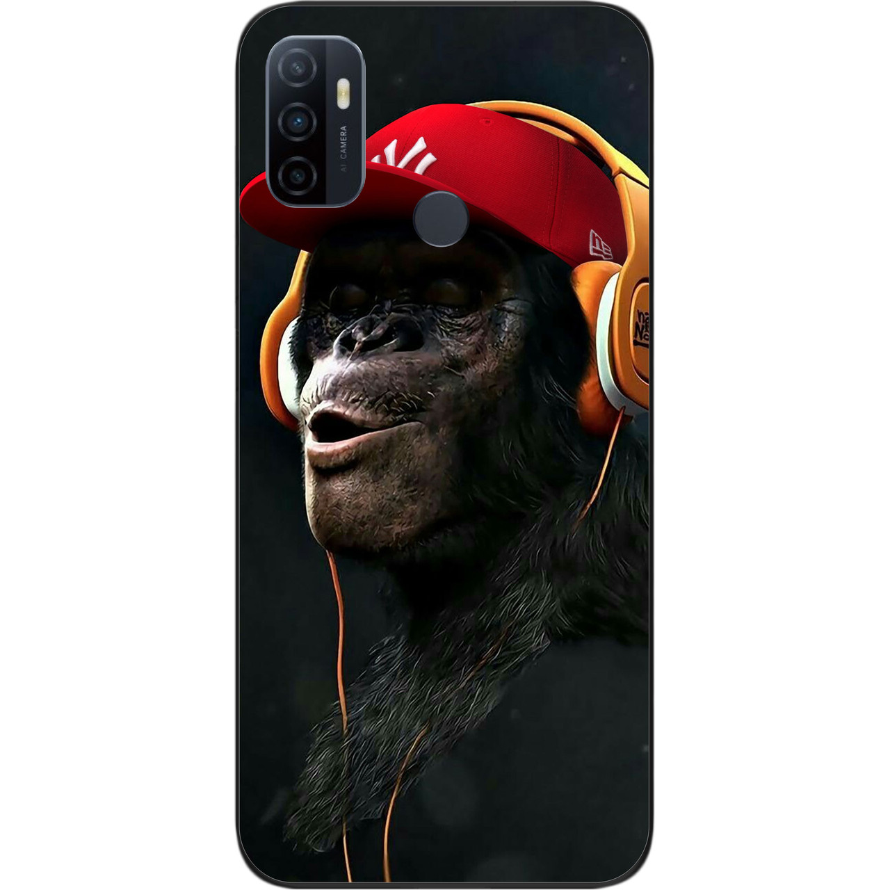 Бампер силіконовий чохол для OPPO A53 з картинкою Шимпанзе, фото 1