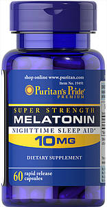 Мелатонін Puritan's Pride Melatonin 10 мг 60 капс.