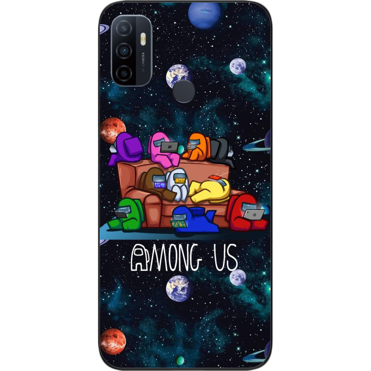 Силіконовий чохол для OPPO A53 з картинкою Among us Команда, фото 1