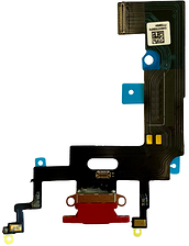 Шлейф iPhone XR з роз'ємом зарядки з мікрофоном червоний оригінал