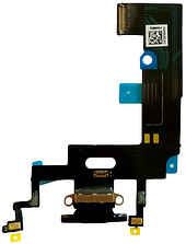 Шлейф iPhone XR з роз'ємом зарядки з мікрофоном чорний оригінал