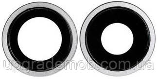 Скло камери iPhone 11 сріблясте + кільце комплект 2, фото 1