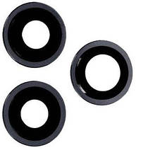 Скло камери iPhone 12 Pro сіре Graphite + кільце комплект 3