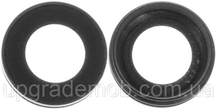 Скло камери iPhone 7 чорне + кільце, фото 1