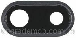 Скло камери iPhone 8 Plus чорне Space Gray + кільце, фото 1