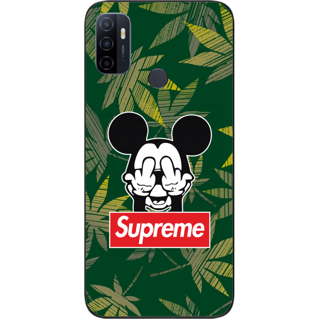 Силіконовий чохол для OPPO A53 з картинкою Міккі Supreme, фото 1