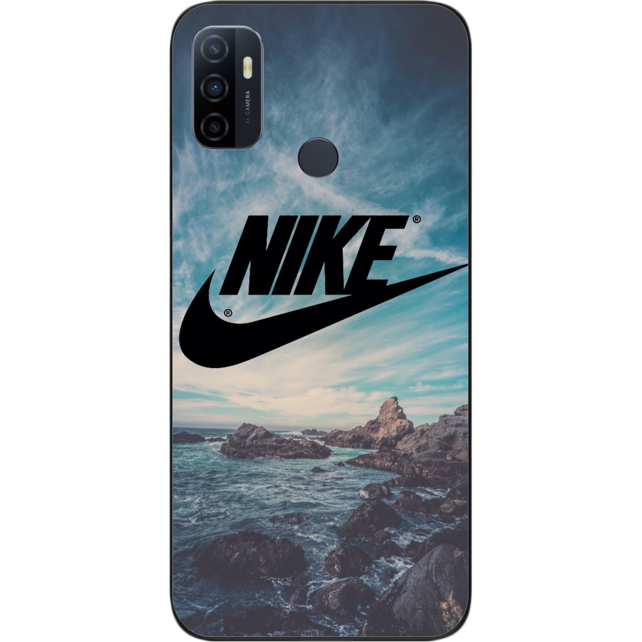 Силіконовий чохол для OPPO A53 з картинкою Логотип Nike, фото 1