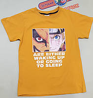 Трикотажная желтая футболка для мальчика Naruto