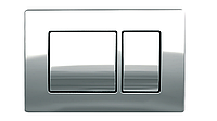 Кнопка змиву для інсталяції KOLLER POOL KVADRO CHROME подвійна глянцева хром 85828