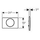 Кнопка зливу для інсталяції GEBERIT одинарна матована чорна 132123 115.758.14.5, фото 4