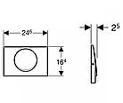 Кнопка зливу для інсталяції GEBERIT одинарна матована хром 92748 115.751.00.1, фото 2