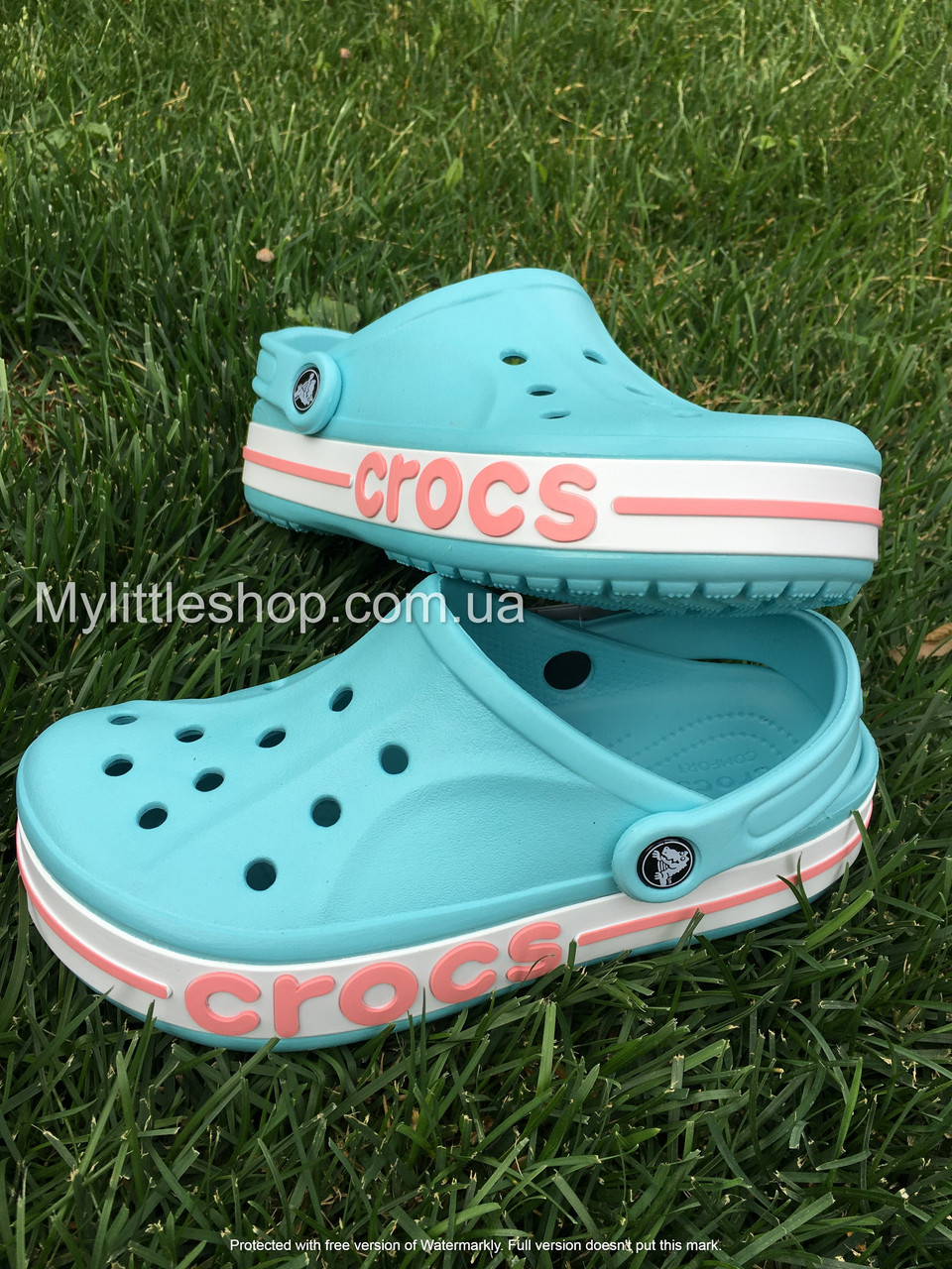 Сабо Crocs Bayaband Kids Clog 33 р 20.1-20.8 см Блакитні 205100-4O9-J2 Ice/Blue