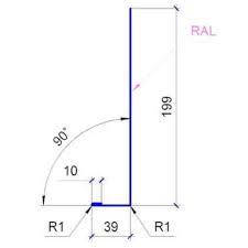 Лобова планка з поцинкованої сталі 45х150 покриття глянець PE 0.4 мм довжина 2 м