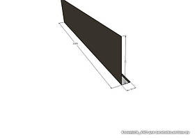 Лобовий профіль під покрівлю металочерепиці 50х250 покриття Матове PE 0.5 мм колір RAL на вибір