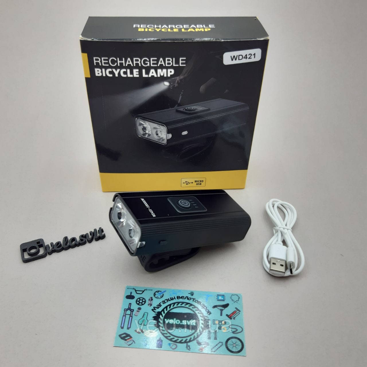 Яскрава Велофара WD 421 Powerbank