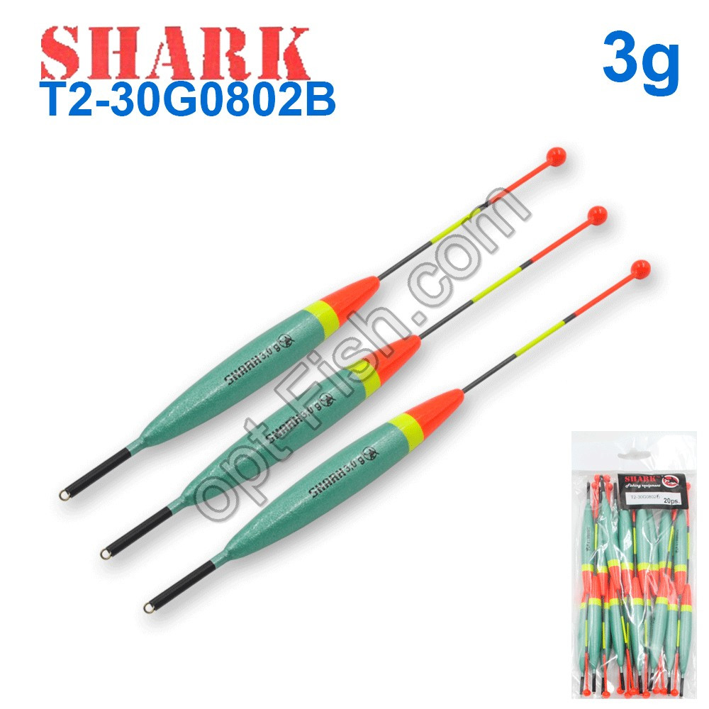 Поплавець Shark Тополя T2-30G0802B (20 шт.)