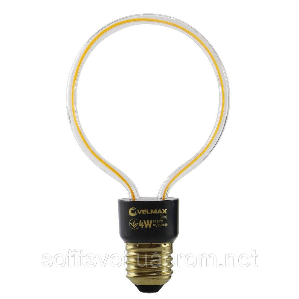 Лампа светодиодная Груша Velmax Filament 4W E27 2700К 220V 21-48-11 - фото 1 - id-p1437250955