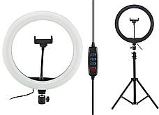 Кільцева LED лампа діаметр 12"-028 (30 см) з пультом Black 1 крепл.тел USB + Стійка, фото 4
