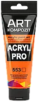 Краска художественная Acryl PRO ART Kompozit 0,075 л ТУБА (Цвет: 553 флуоресцентный оранжевый)