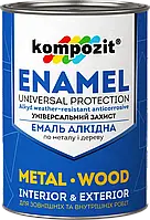 Емаль алкідна Kompozit® (Колір: Шоколадний RAL 8017, Фасування: 2,8 кг, Блиск: Матовий)