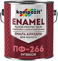 Эмаль ПФ-266 Kompozit® (Цвет: Желто-коричневый, Фасовка: 0,9 кг, Блеск: Глянцевый)