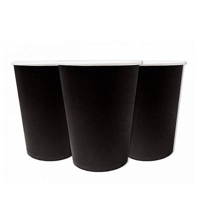 Одноразові стаканчики "Black", 10 шт, 250 мл., фото 1