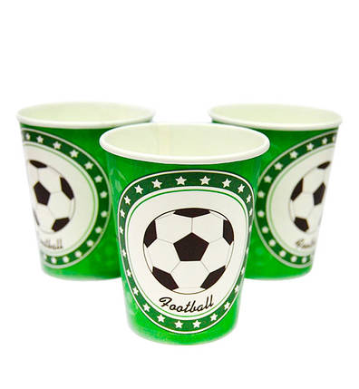 Одноразові стаканчики "Футбол", 10 шт., 250 мл., фото 1