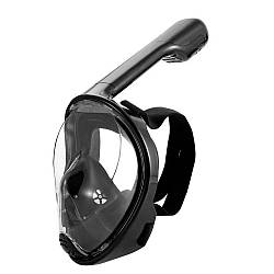 Повна панорамна маска для підводного плавання / Маска для снорклінга Чорний S/M