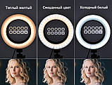 Кільцева LED лампа з пультом діаметр 12"-028 (30 см) Black 1 кріпл.тел USB (Без штативу), фото 3