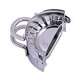 Форма для ліплення вареників з нержавіючої сталі 13х8,5х3см KM-8837, фото 6